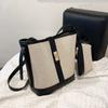 Small bag women's summer new trendy fashion shoulder armpit bag messenger bag canvas bucket bag