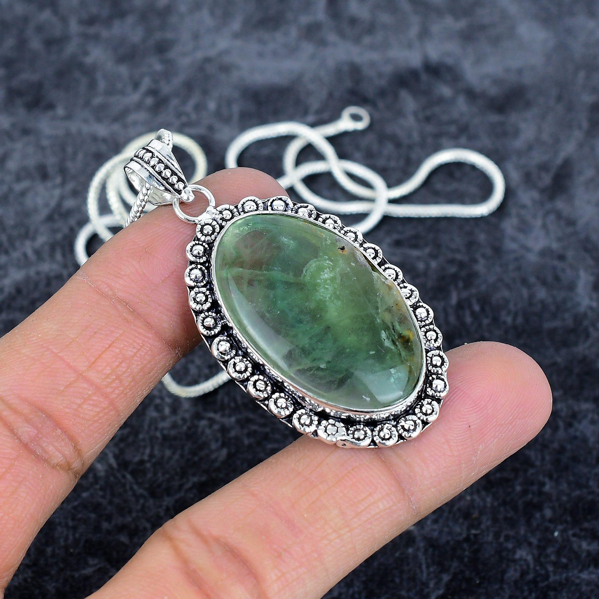 

Fluorite Gemstone Handmade 925 Sterling Silver Jewelry Pendant 2.21 M-2883