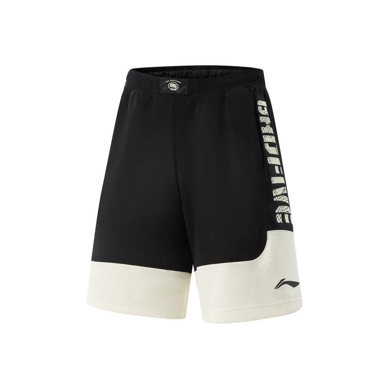 Li-Ning Basketball Series Casual Simple Letter Color Block Straight Comfortable Versatile Sports Shorts Men Shorts AKSV371-1