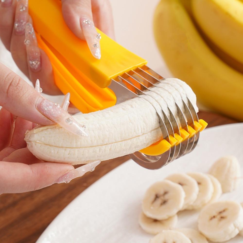 Fruit/Sausage Slicer Stainless Steel Splitting Tool Kitchen Supplies, Essential for Outdoor Camping and Picnicking