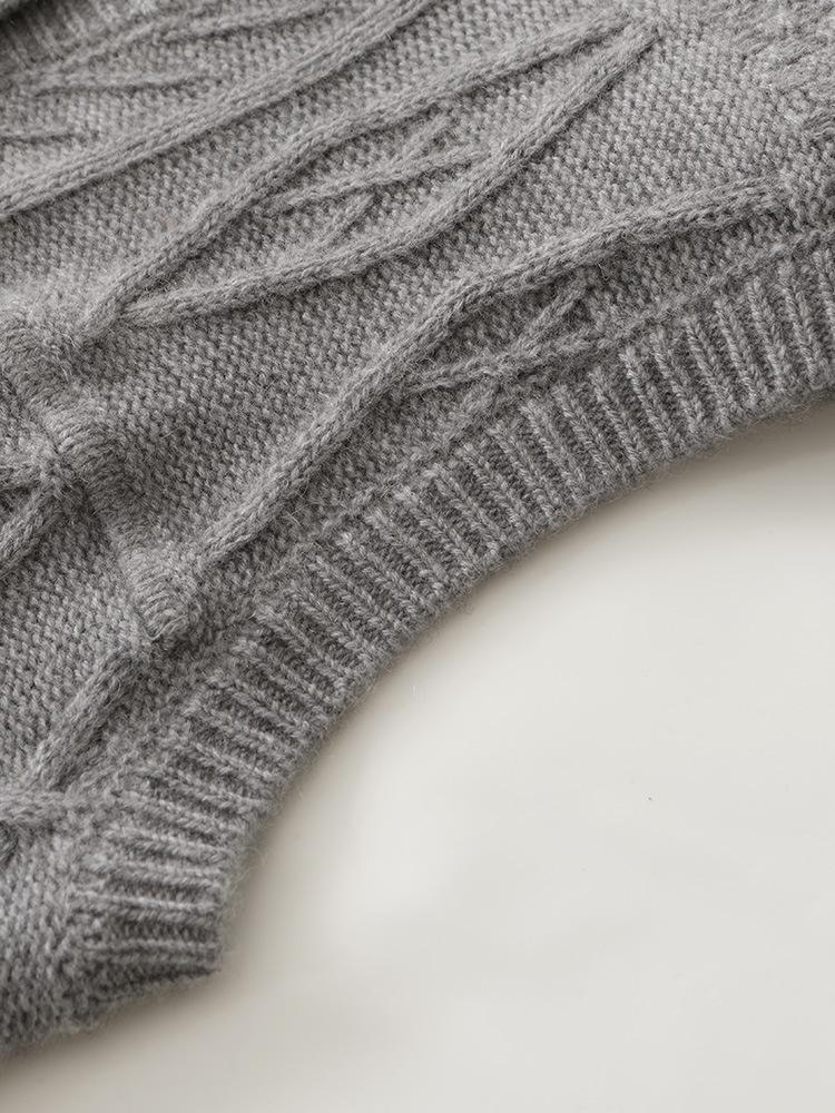 Women's Early Autumn Cashmere Cable Knit Sleeveless Vest Sweater Top