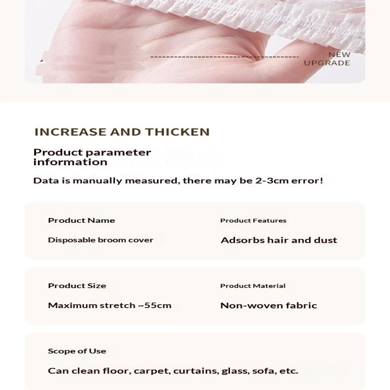 100 Pcs Disposable Non Woven Dust Mop Replacement Covers Electrostatic Adsorption No Wash Needed For Home Daily Floor Wall