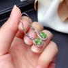 Huitan Chic Light Green Stone Dangle Earrings for Women Simple Stylish Design Girls Earrings Everyday Party Exquisite