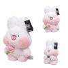 Adorable Plush Bunny Toy With Flower And Bowtie Decorations