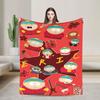 S-south Anime P-park Blanket Picnic Flannel Throw Blanket For Couch Chair Warm Soft Custom Quality Bedspread Gift