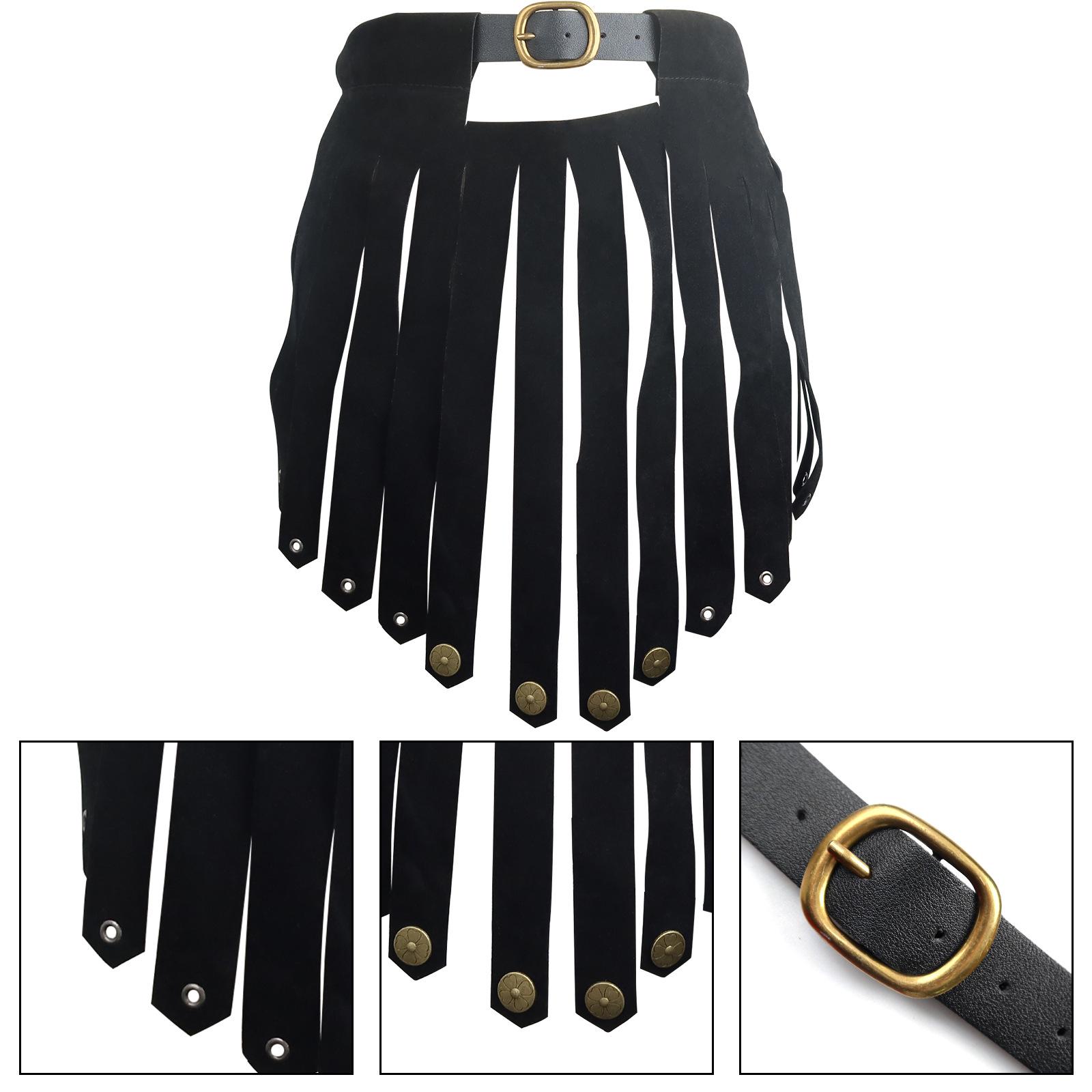 

Регулируемый черный кожаный наруч-пояс для средневекового рыцарского косплея