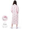 Hello Kitty Nightgown Flannel Loungewear Pink Ribbon Hello Kitty [SAZAC] One-piece Women's Button-down (Pink/ML/SAN1747)