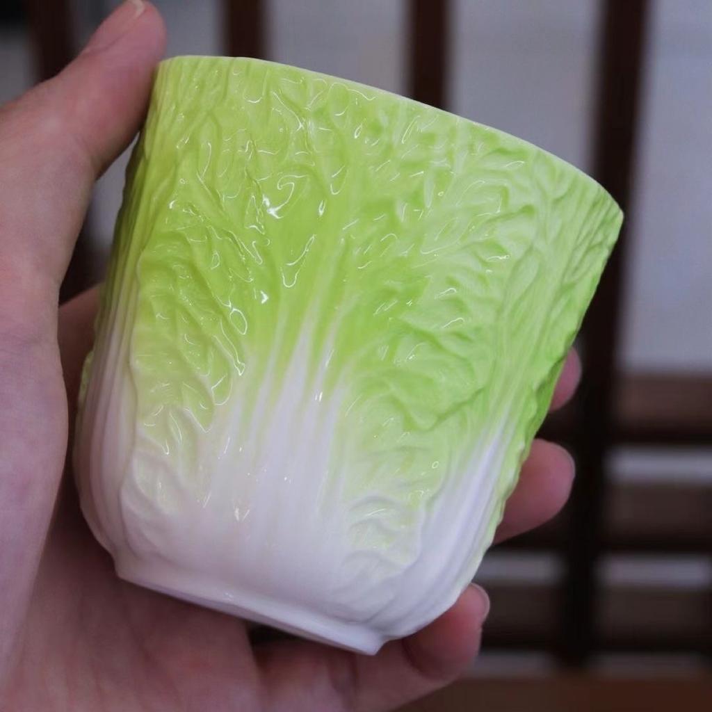 High end sheep fat jade porcelain cabbage master cup ceramic single person high beauty kung fu Zen tea set