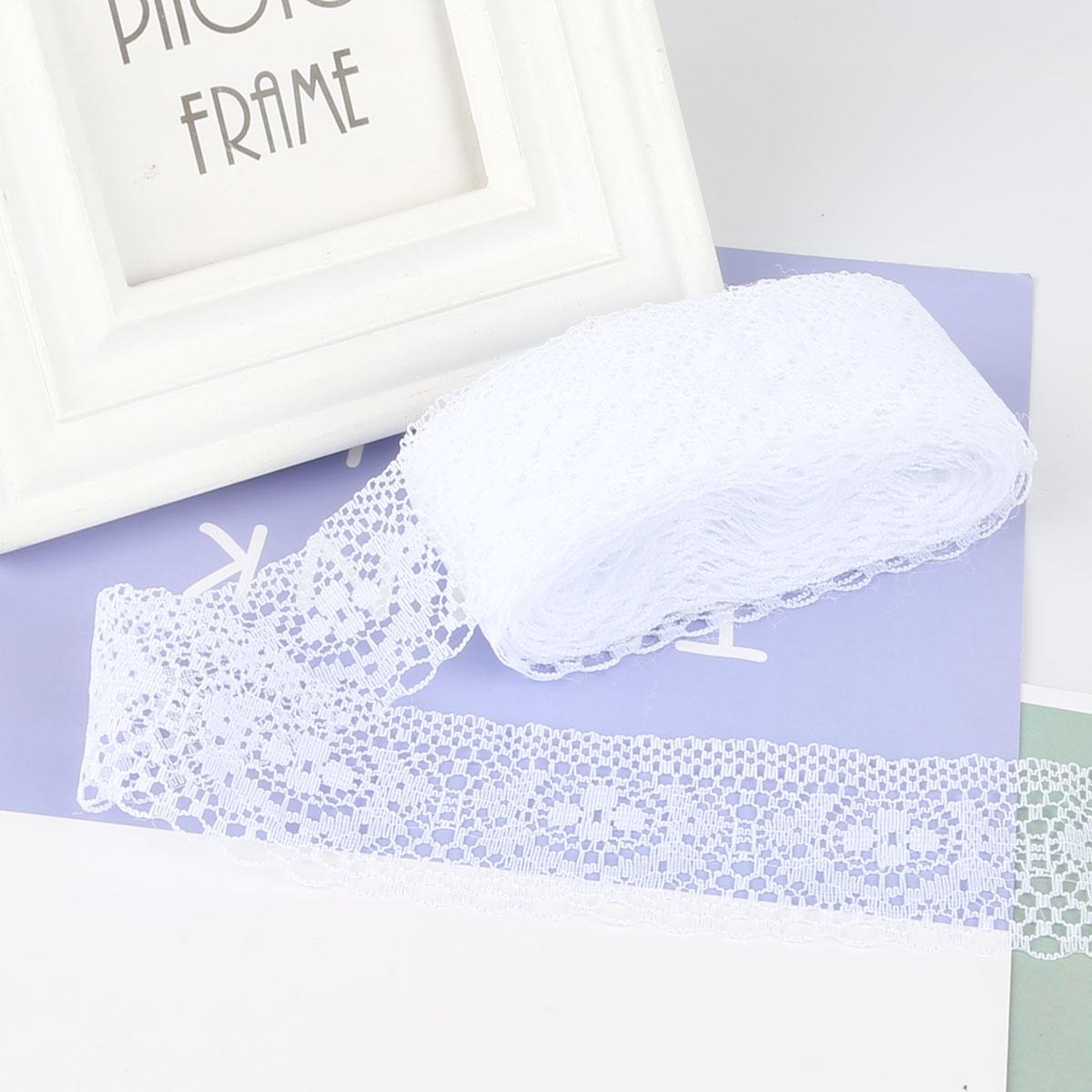 

10 ярдов белая кружевная лента, кружевная бейка, сделай сам, вышитая для шитья украшения, африканская кружевная ткань фиолетовый