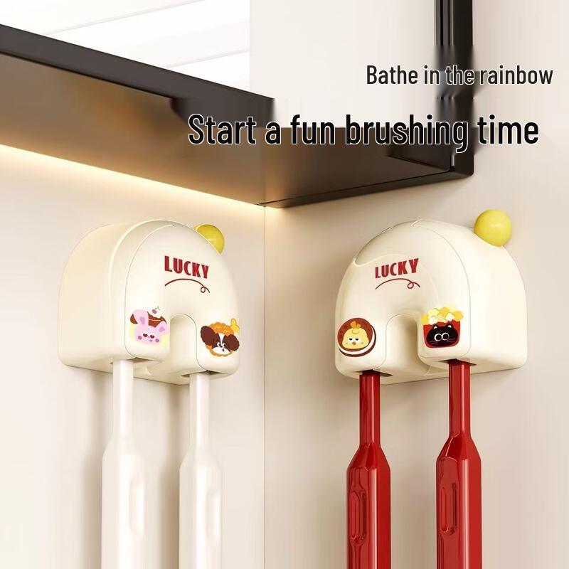 Adhesive Wall-Mounted Toothbrush Holder