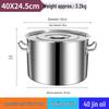 Large Capacity Stainless Steel Induction Soup Pot with Lid