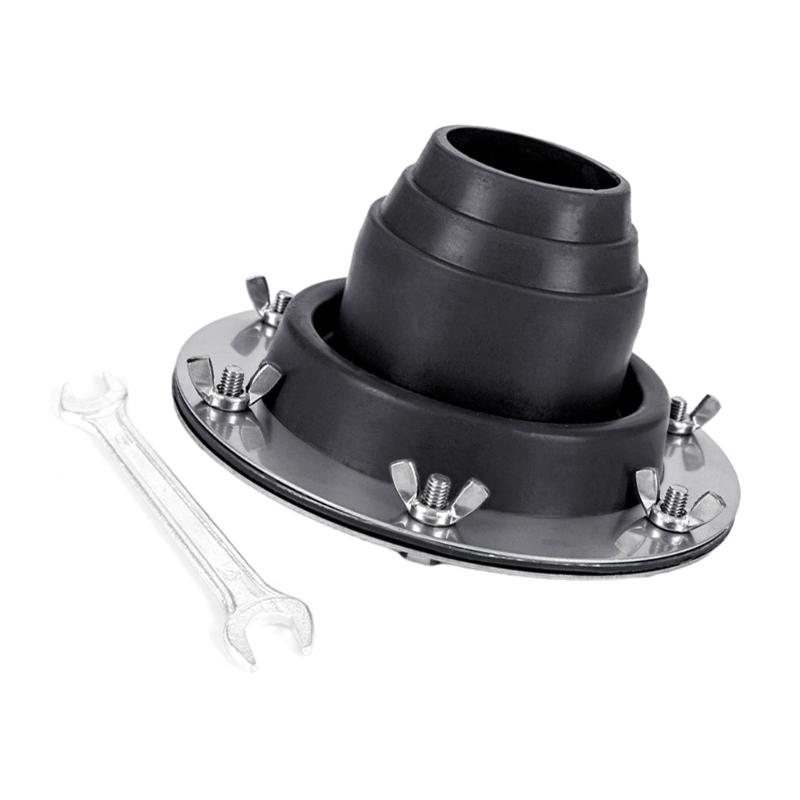 

Outdoor Tent Stove Chimney Protectors with Heat Protections Steel Rings Silicone Tent Stove Pipe Firewood Stove Hole чорний