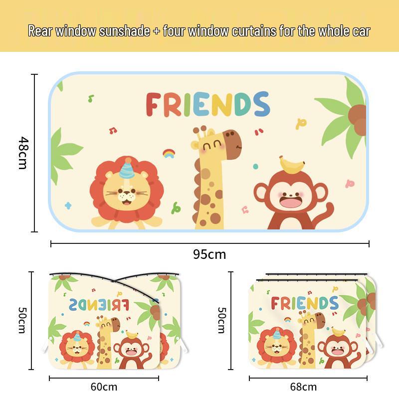 Car Window Sunshade: Sliding Rail Blackout Curtain for Baby Privacy and Sun Protection