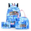 3Pcs/set Back To School Backpack Anime One Piece Girl Backpack Set Kawaii School Students Boy Children Lunch Bags Pencil Box