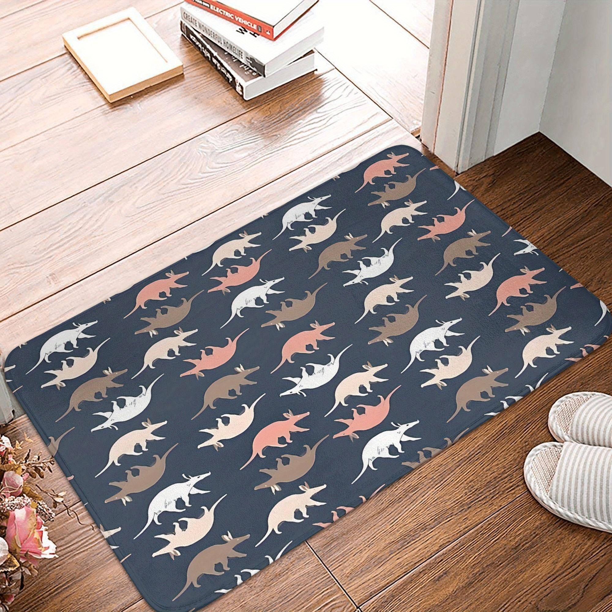 

1PC Kangaroo Pattern Kitchen Rug Non-Slip Door Mats Pop design Bathroom Rug Bath Mat Carpet for Home Sink Laundry Decor 40cm x 60cm