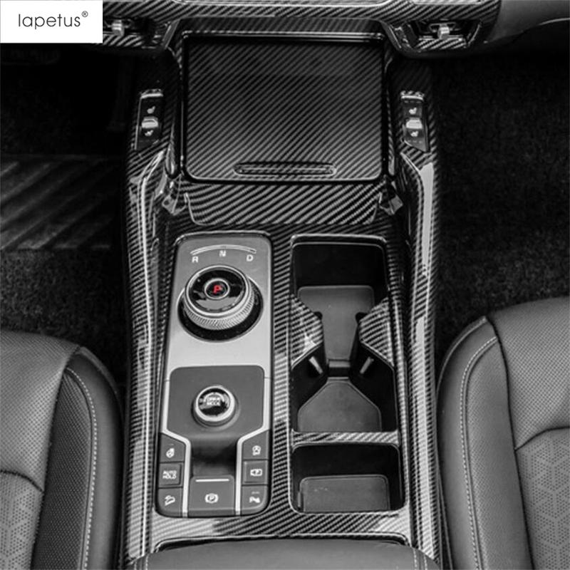 Gear Shift Panel / Head Lamp / Steering Wheel / AC Air Vent Cover Trim Carbon Fiber Accessories For Kia Sorento MQ4  -