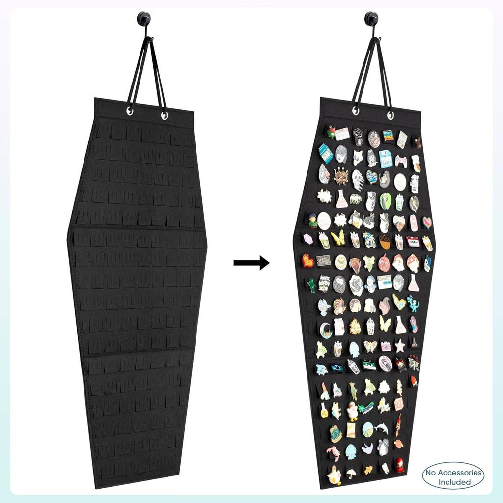 Wall Hanging Brooch Pin Display Organizer Closet Home Women Men Badge Holder