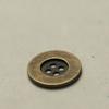 10pcs Distressed Metal Buttons 12/15/20mm Worn-out Old Metal Color 4-hole Buttons Clothing Sewing Accessories