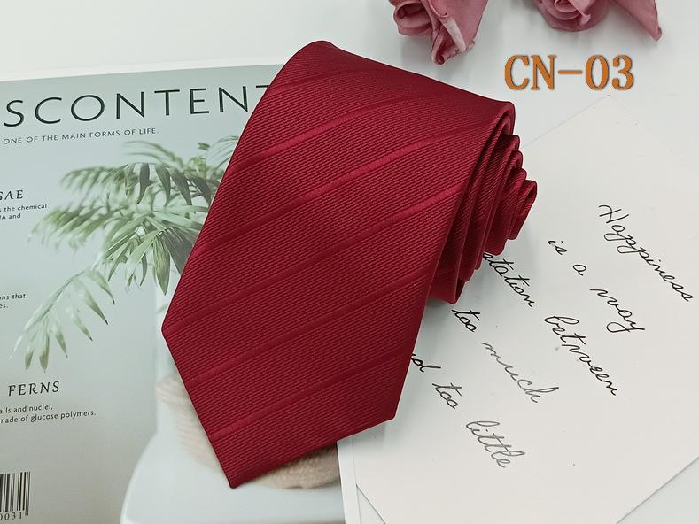 Herren Formell 8cm Schwarz Gestreifte Krawatte, Polyester-Seide, Jacquard Garngefärbt, Handgestrickt.