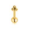 Titanio ASTM F136 G23 Fiore Luna Farfalla Piercing Senza Filettatura Spillo Fulmine Push-in Stud per Labbra Daith Conch Orecchino 16G 18G 20G