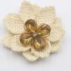 New 4 pieces of 25 * 29MM gold droplet protein alloy flower plate DIY clothing accessories hair accessories decoration accessori