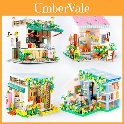 Cafe Street Scene Building Blocks For Girls Plastic Abs Material