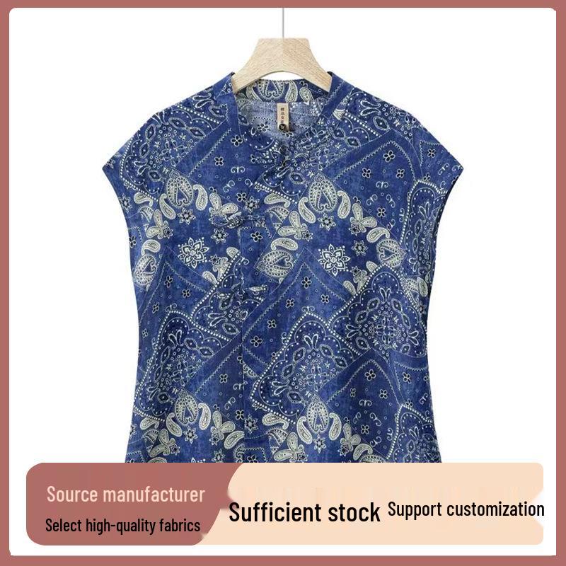 

Summer New Chinese Cotton Silk Two-Piece Set: Comfortable, Breathable, Loose-Fit Women s Fashion for Middle-Aged and Elderly Larger XXXL