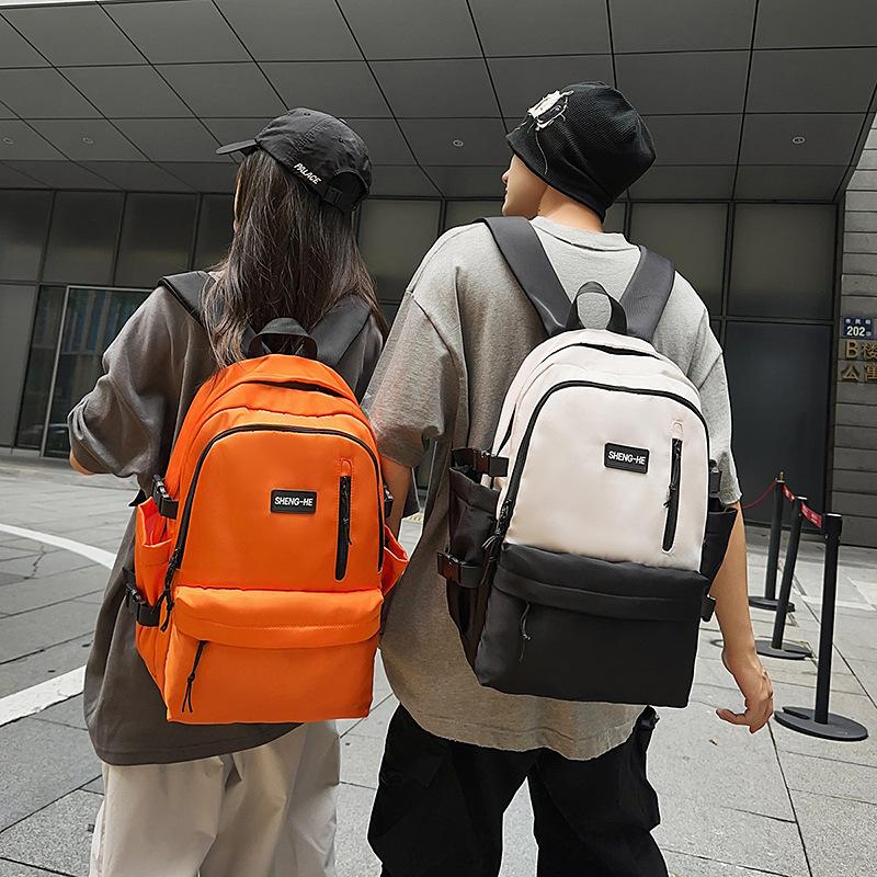School bag women's fashion new junior high school high school college student large capacity backpack ins simple travel backpack men