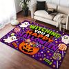 WITCHING YOU A HAPPY HALLOWEEN Floor Mat Soft Thickened Absorbent Non-Slip Bedroom Living Room Door Mat Home Decor Flannel Rugs