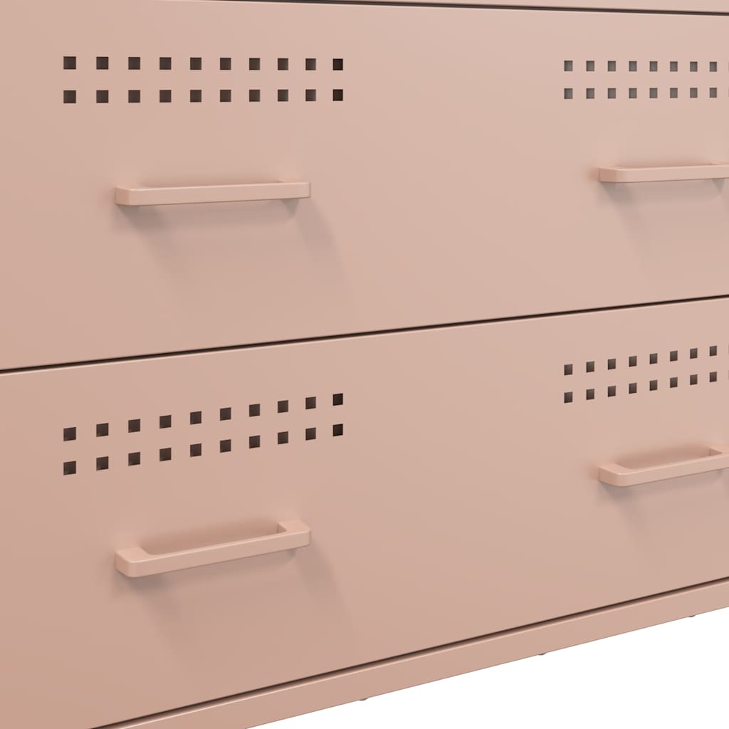 Sideboard Pink 68 x 39 x 89 cm Steel