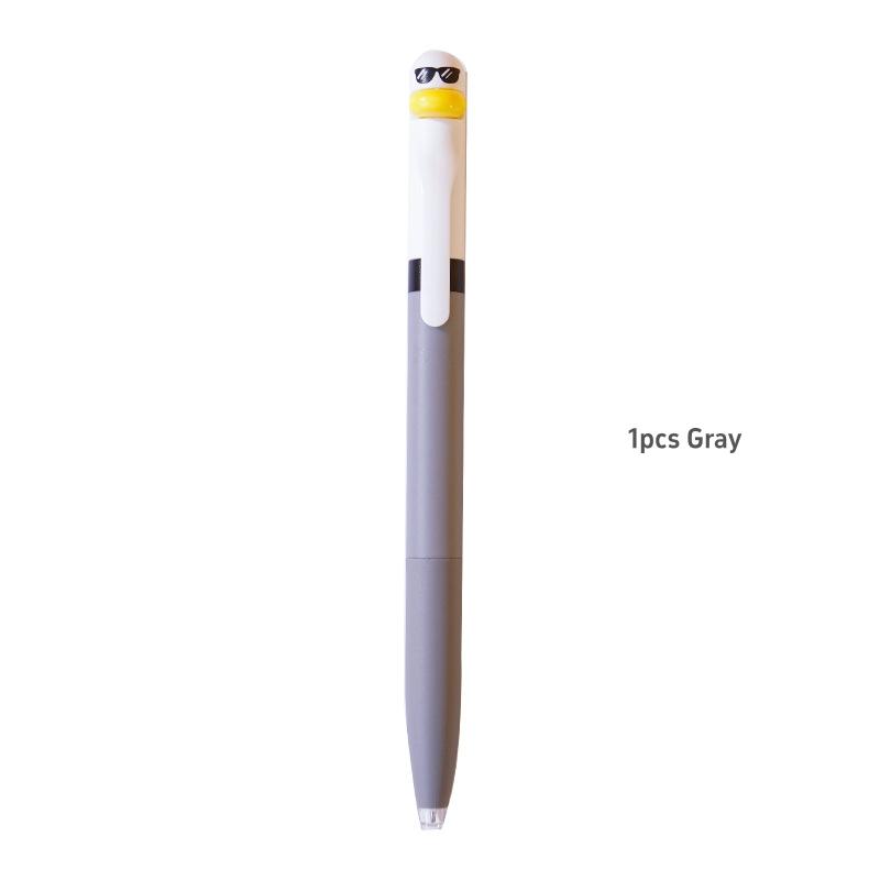 1/4pz Penne Anatra Puleggia Piccola Punta Dito Pattinaggio a Rotelle Penna a Sfera 0,5 mm Inchiostro Gel Colore Nero per Scrittura Ufficio Scuola A7767
