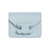 New CELINE Triomphe Shiny Cow Leather Shoulder Bag, Crossbody Bag Card Holder Women's Ice Blue 10J743DPV-07IC