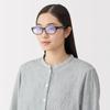 MUJI Blue Light Blocking Oval Brown Sunglasses, Unisex, Adult, DFD16A5S,