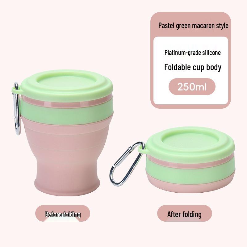 Silicone Foldable Cup with Hook: Versatile Water Cup with Lid