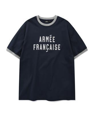 Kaneitei Armee Francaise Ringer Short Sleeve (Navy)