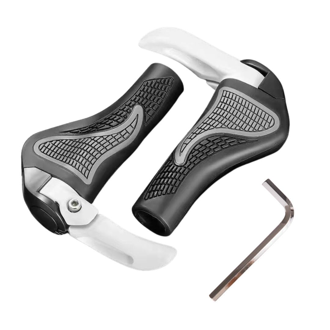 EINEY Bicycle Grip Ergo Handle Grip for Bicycle, Cross Bike, usually белый