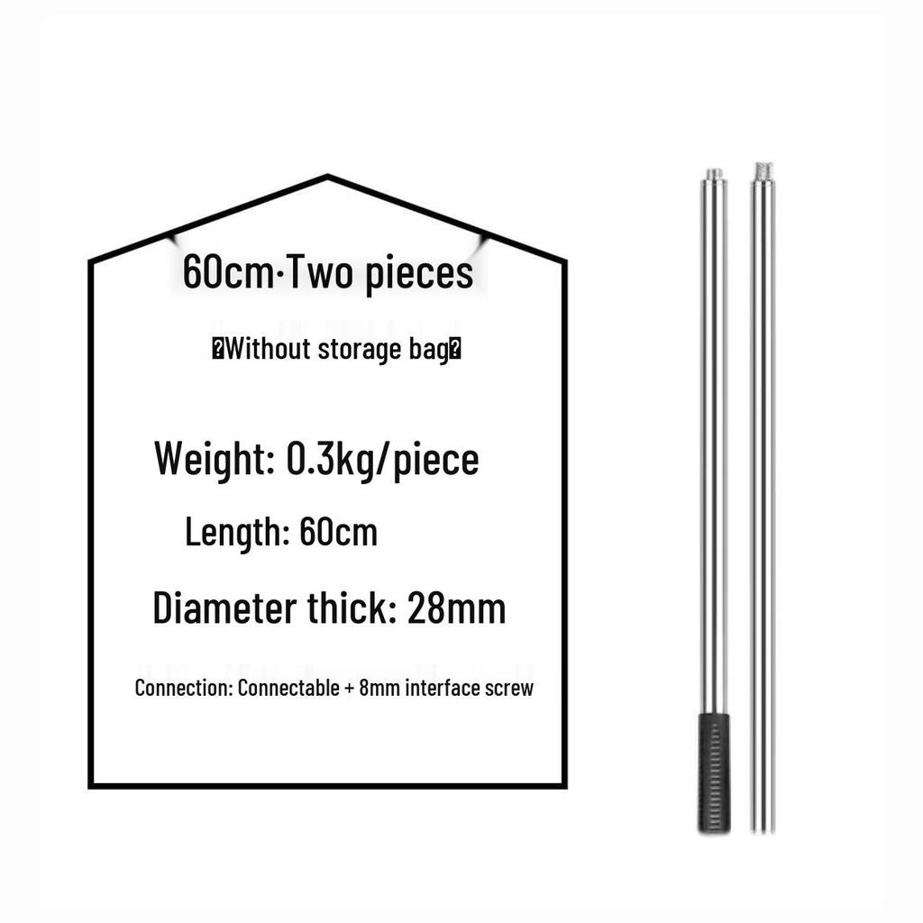 Thickened Anti-Slip Stainless Steel Fishing Net Pole for Catching Big Fish