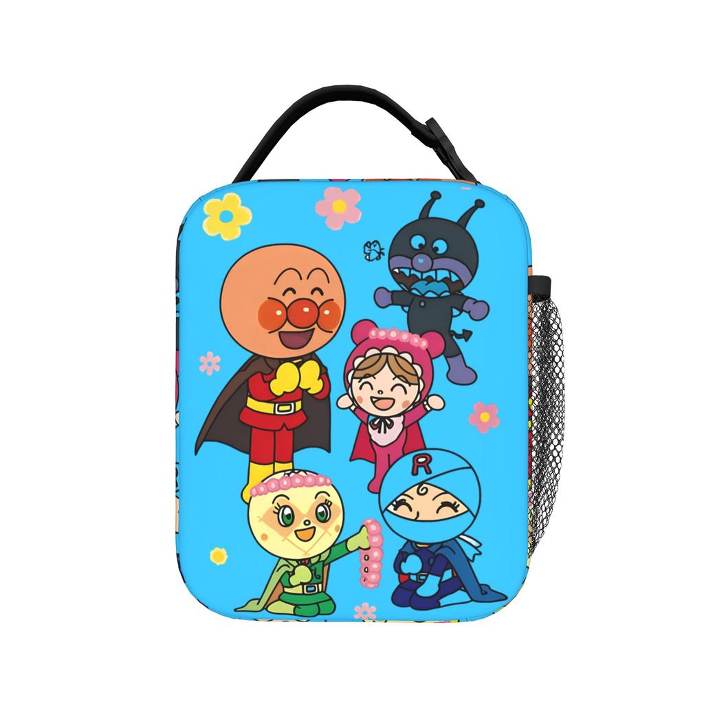 A-Anpanmans Insulated Lunch Bag High Capacity Baikinman Dokinchan Horaman Melon Girl Reusable Thermal Bag Tote Lunch Box
