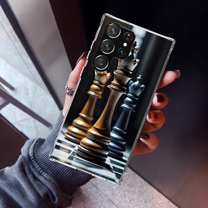 Competitive Chess Game Phone Case For Samsung Galaxy S23 S24 S25 Edge S26 Ultra S22 + S21 Plus S20 FE Cover Silicone Print Shell