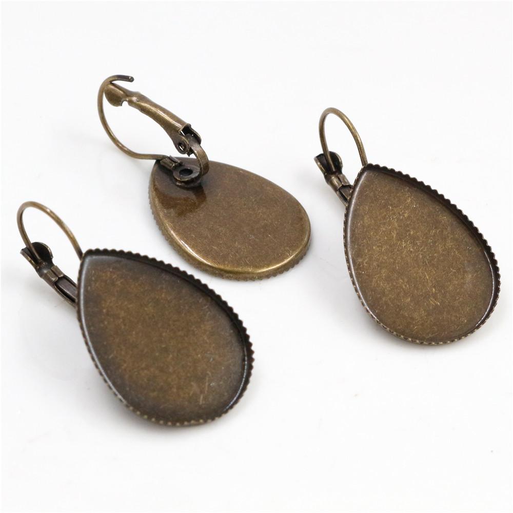 18x25mm 10x14mm 13x18mm 10pcs 8 Colors plated French Lever Back Earrings Blank/Base,Fit Drop glass cabochons;Earring bezels