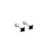 Titanium Steel Four-Leaf Clover Threaded Ear Bone Studs with Drip Oil - Simple & Versatile for Women