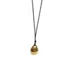 European and American Alloy New Sweater Chain Naza Gold Bean Black Leather Rope Necklace Simple and Versatile Accessories