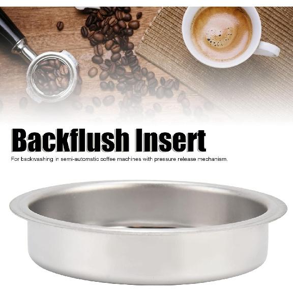 Coffee Machine Blind Filter,51mm Stainless Steel Coffee Machine Backflush ert Blind Filter Coffee Handle Blind Bowl for Espresso Machine