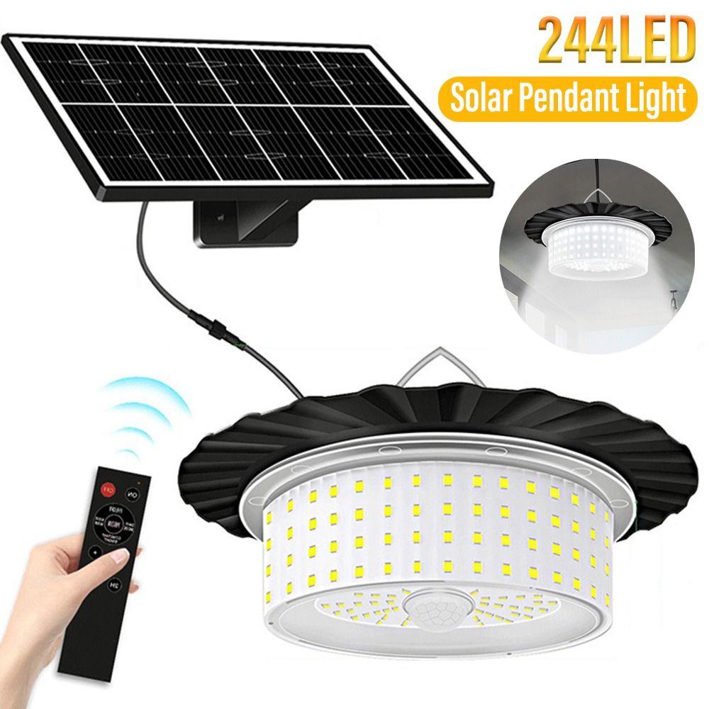 Solar Powered Solar Pendant Light 360° Wide Angle Lighting Courtyard Sensing Lamp  Patio