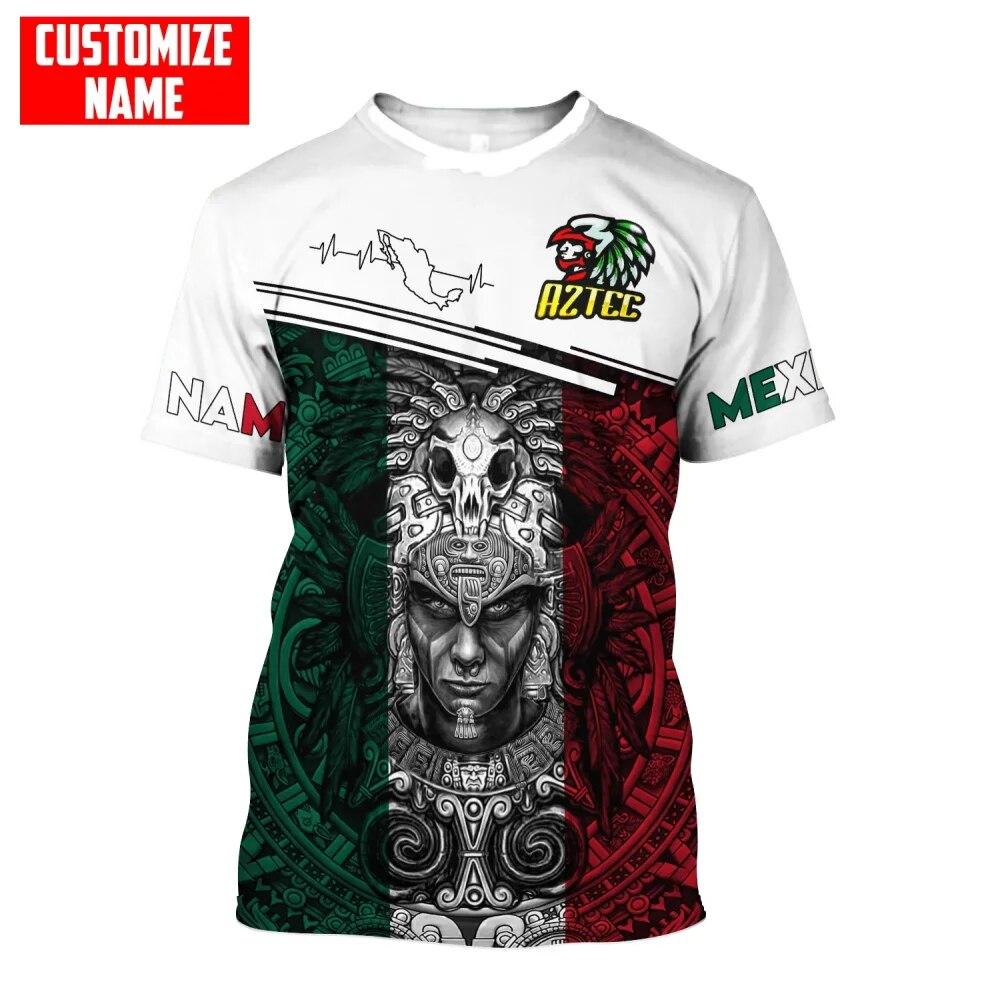 Mexico Eagle Graphic T-Shirts Fashion 3D Print T Shirt For Men National Flag Harajuku Oversized Short Sleeve Leisure O-neck Tees