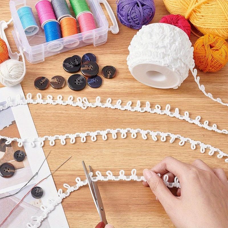20Yard Long Elastic Polyester Button Straps Detachable Collar Button Closure For Shirt Dress Jackets Sewing Accessories