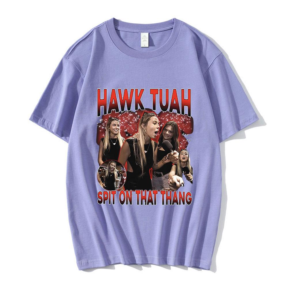 

Hawk Tuah Spit on That Thang Funny Girls Meme Graphic TShirt Unisex Women Casual Cotton Oversized Short Sleeve Tshirts Streetwear 4XL