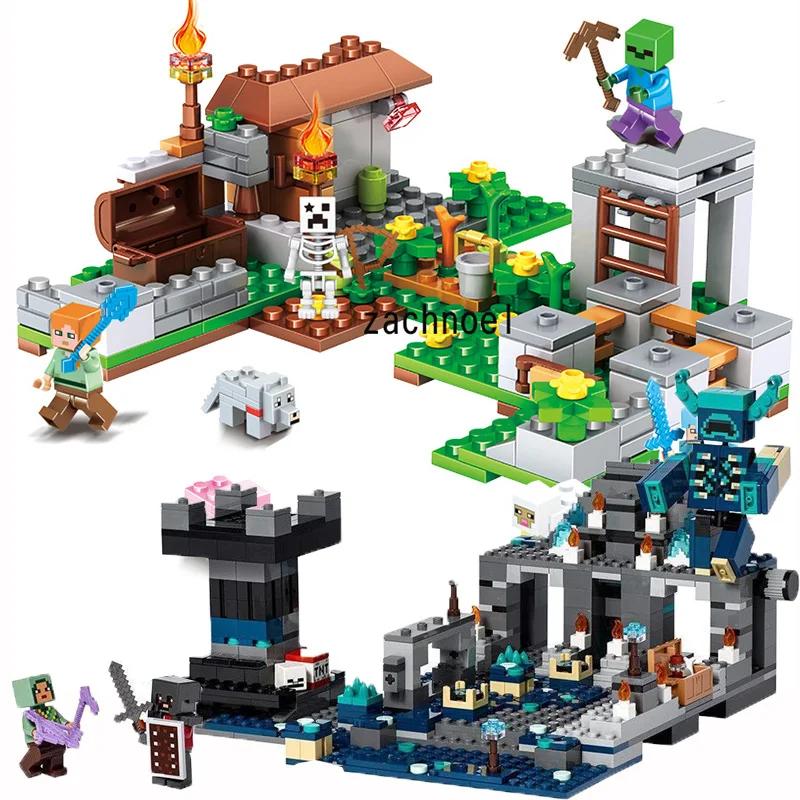 My Worlds Cross Whistle The Sword Outpost Compatible 21246 Dark World Building Brick Model Building Toy Kids Birthday Gift Toys