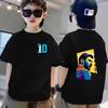 Sommer Kinder T-Shirt Kurzarm Messi Doppelseitiger Druck Lässig Mode Sport T-Shirt Top Kind Y2k Junge Mädchen Kleidung