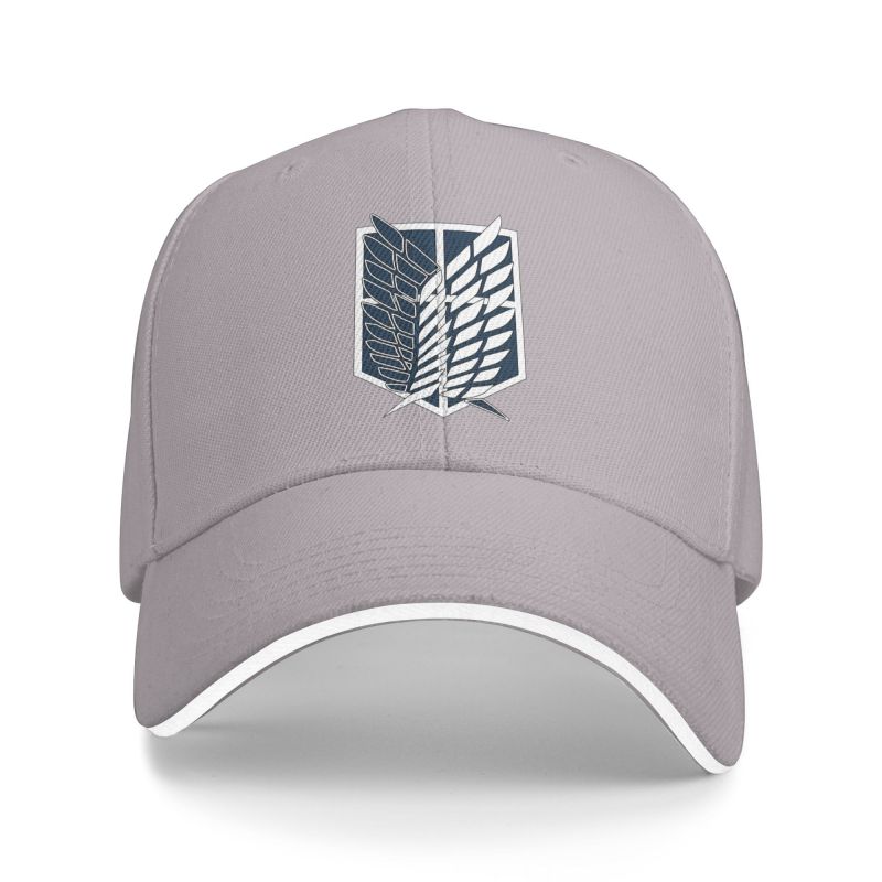 Attack On Titan Print Sandwich Baseball Caps Wings of Freedom Mikasa Snapback Hats Daily Bucket Cap Unisex Adjustable Hat